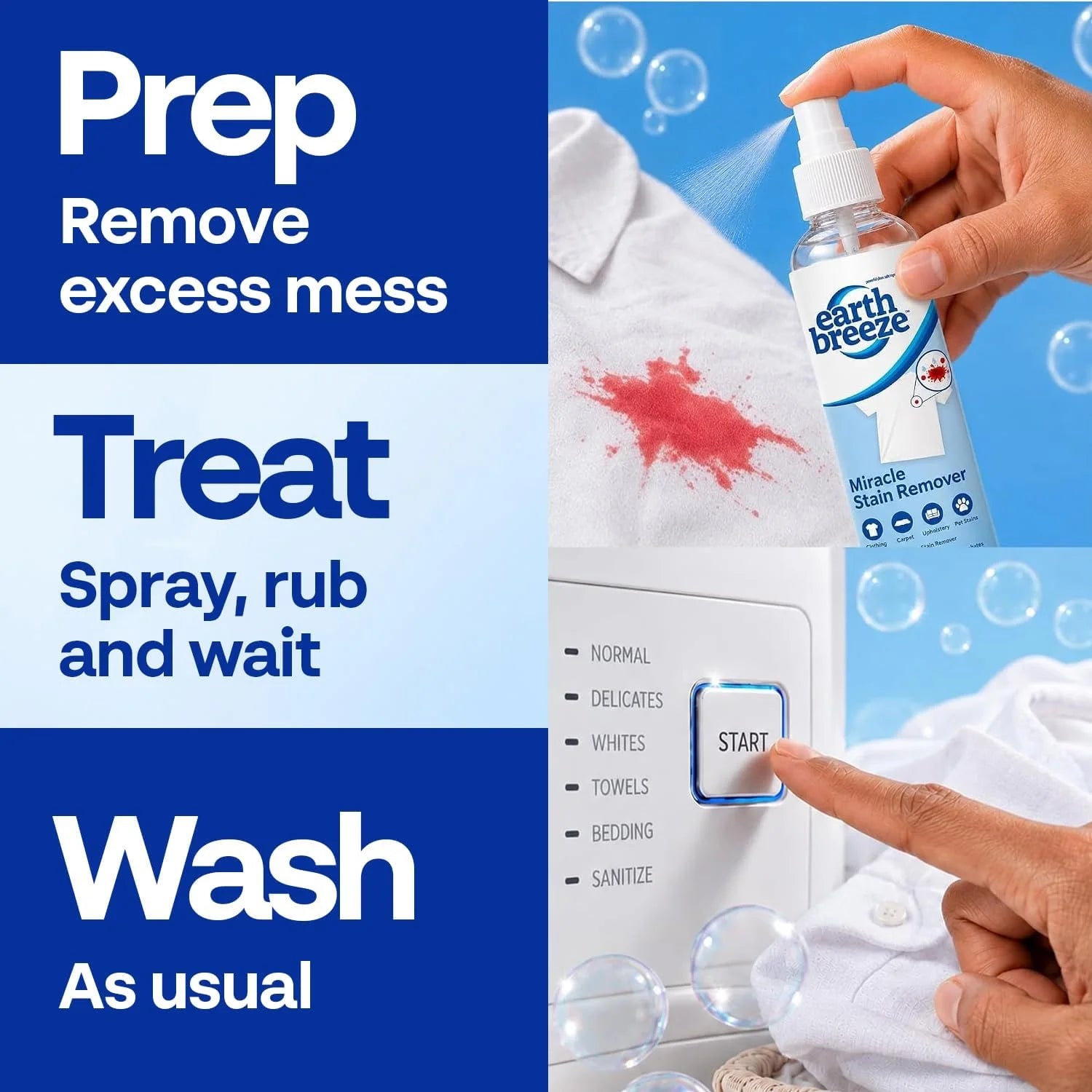 Earth Breeze Miracle Stain Remover Spray 8fl oz.